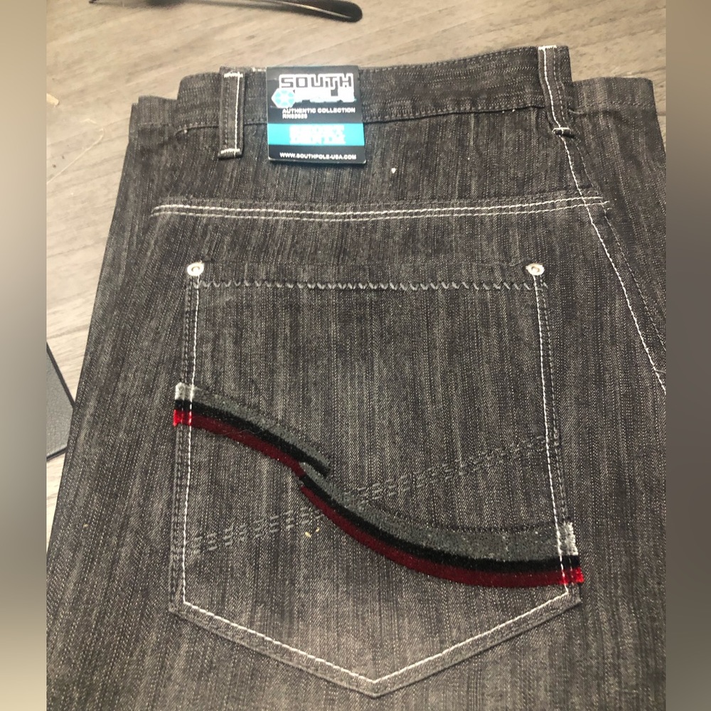 Vintage Southpole Jean Shorts Mens 38 charcoal Denim Baggy Relaxed Skater Y2K